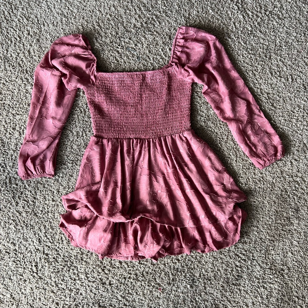 Harper & Ivy Faded Rose Floral Burnout Dress Romper Size S - Picture 2 of 12